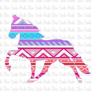 Azteekse | Sublimatie Ontwerp | PNG Bestand | Digitale download | Paard Patronen, Patroon Paarden