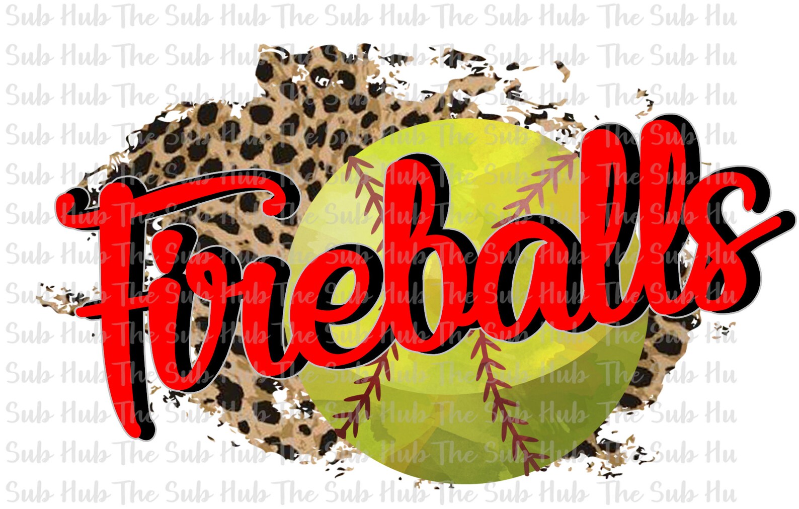 Fireballs Softball Sublimation Design PNG File Digital Etsy