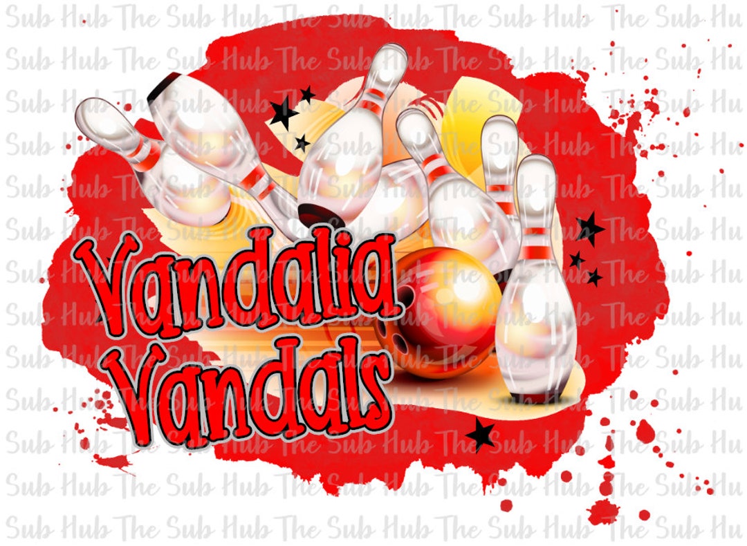 Vandalia Vandals Bowling Team Sublimation Design PNG File Etsy