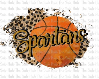 Spartans Basketball  | Ready to Press | Sublimation Transfer | Shirt Design | Gold