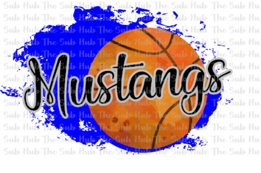 Mustangs Basketball Sublimation Design PNG File Digital Etsy