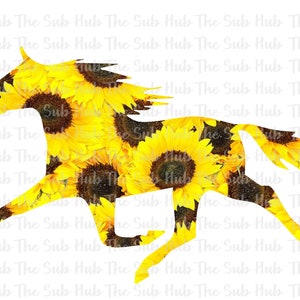 Sunflower Horse  | Sublimation Design | PNG File | Digital Download | Sunflowers