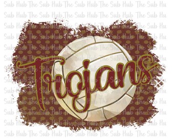 Trojans Polka Dot  | Sublimation Design | PNG File | Digital Download | Volleyball
