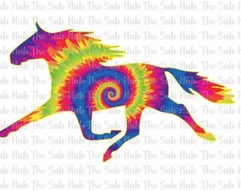 Pacing Horse Tie Dye | Sublimation Design | PNG File | Digital Download | Horses with Patterns
