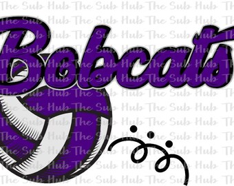 Bobcats Volleyball | Design de Sublimação | Arquivo PNG | Download Digital, Design de Voleibol