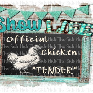 Licitación oficial de pollo / Diseño de sublimación / Archivo PNG / Descarga digital / Pollo, Cluck,