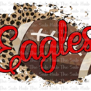 Eagles Football | Sublimation Design | PNG File | Digital Download | Leopard