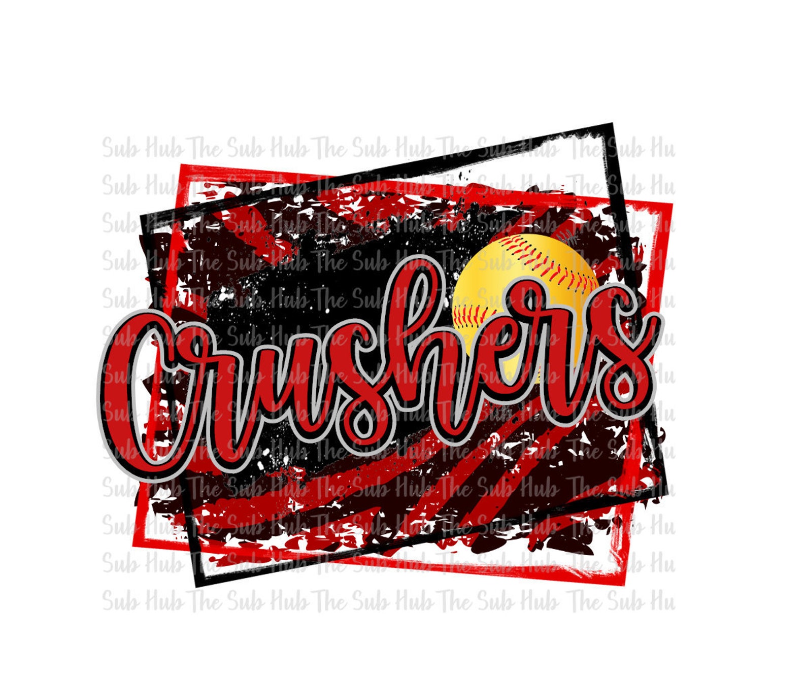 Crushers Softball Sublimation Design PNG File Digital Etsy