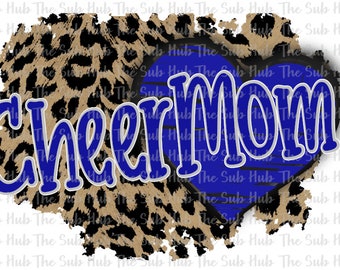 Cheer Mom | Ready to Press | Sublimation Transfer | Shirt Design | Sports, cheerleading, leopard