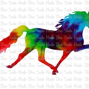 Tie Dye Horse  | Ready to Press | Sublimation Transfer | Shirt Design | multi-color