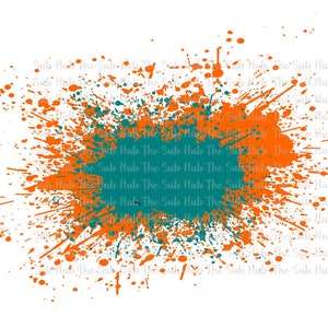 Splash Design, Oranje Wintertaling Achtergrond, Splatter | Sublimatieontwerp | PNG-bestand | Digitaal downloaden | Inkt