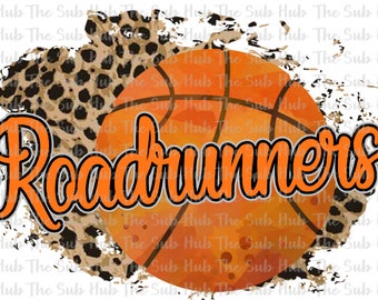 Roadrunners Basketball  | Ready to Press | Sublimation Transfer | Shirt Design | Sports, cheetah, leopard