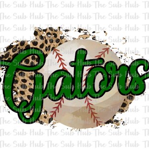 Gators Baseball | Sublimation Design | PNG File | Digital Download | cheetah, leopard