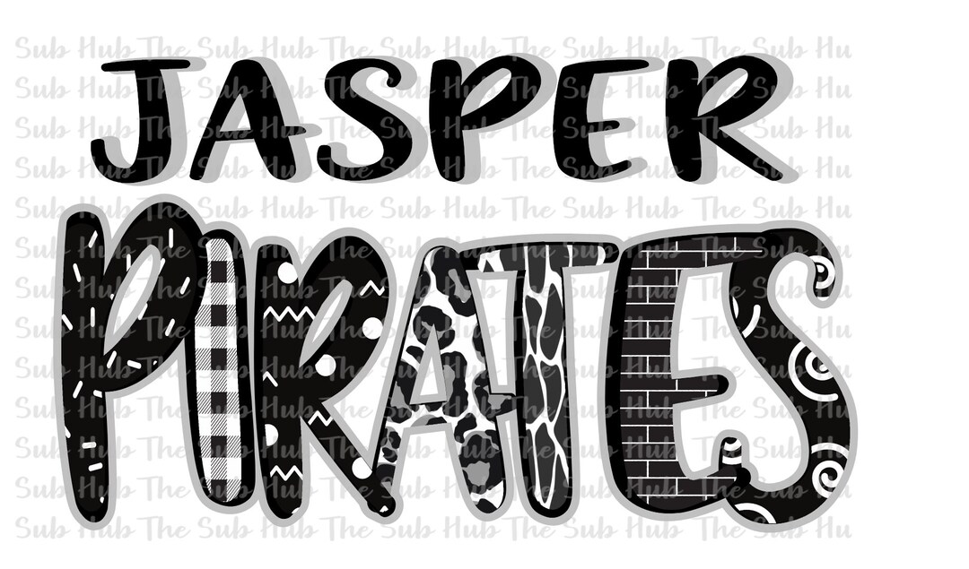 Jasper Pirates Ready to Press Sublimation Transfer Shirt Design Black Etsy