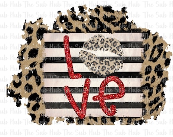 Leopard Lips PNG File, Sublimation Design, Digital Download, Valentine ...