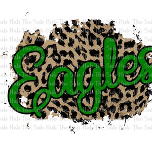 Eagles Green | Ready to Press | Sublimation Transfer | Shirt Design | Leopard