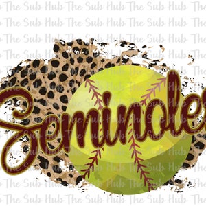 Seminolen Softball | Sublimationsdesign | PNG Datei | Digitaler Download | Leopard, Gepard