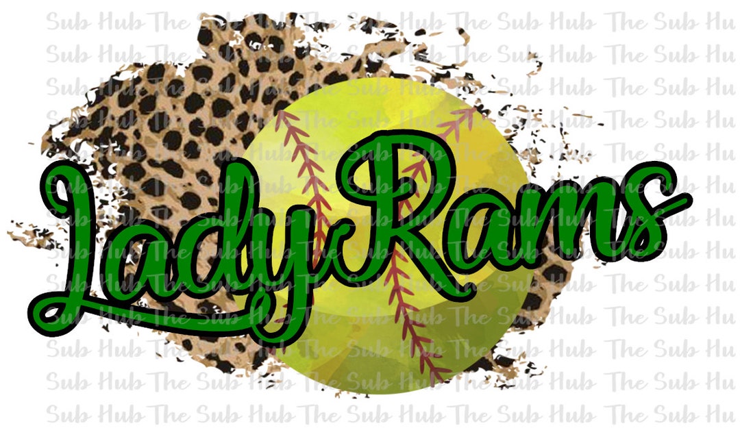 Lady Rams Softball Ready to Press Sublimation Transfer Shirt Design