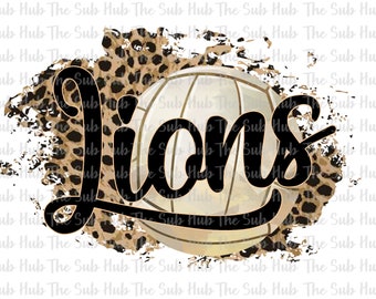 Lions Volleyball | Ready to Press | Sublimation Transfer | Shirt Design | Sports