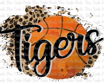 Tigers Basketball | Sublimation Design | PNG File | Digital Download | Black