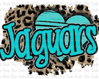 Jaguars Heart | Sublimation Design | PNG File | Digital Download | Leopard, Cheetah