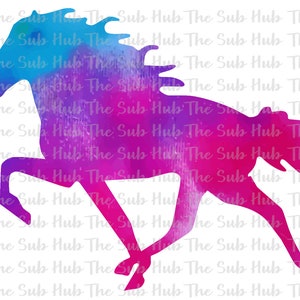 タイダイ ホース 1 | 昇華デザイン | PNG ファイル | デジタル ダウンロード | 馬