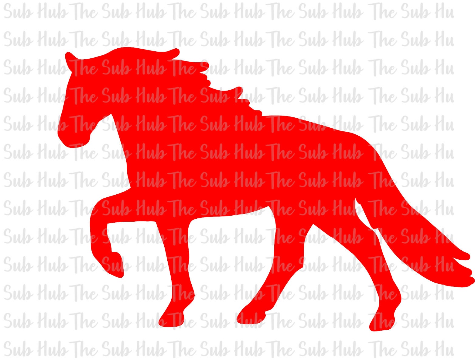 Red Horse Sublimation Design PNG File Digital Download 