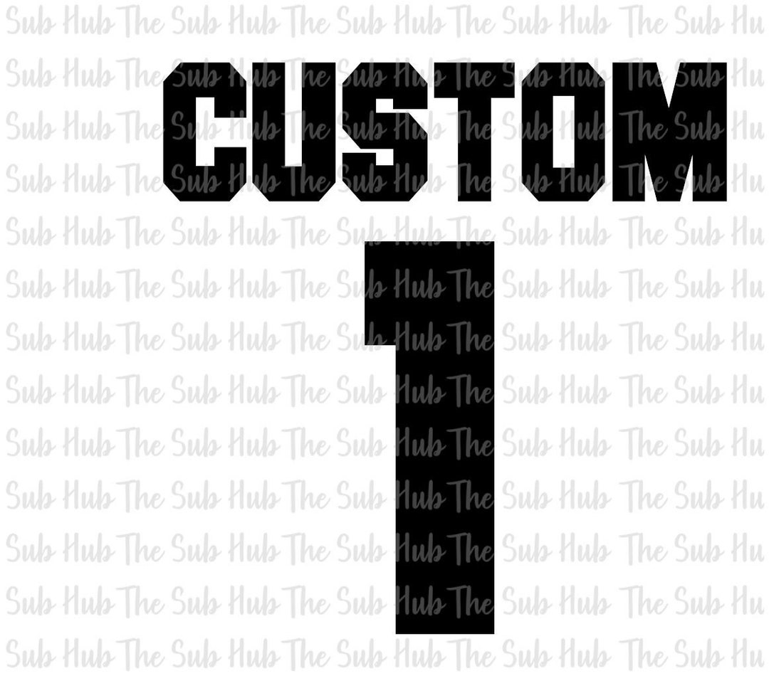 Custom Name and Number Sublimation Transfer Ready to Press Shirt Design