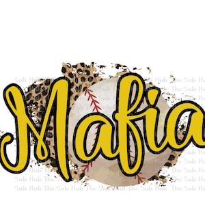Mafia Baseball | Sublimation Design | PNG File | Digital Download | Leopard, Cheetah