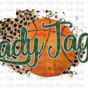 Lady Jags Basketball / Sublimation Design / Archivo PNG / Descarga digital / Leopard, Cheetah, Jaguars Design