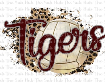 Tigres Voleibol / Diseño de Sublimación / Archivo PNG / Descarga Digital / Leopardo, Cheetah