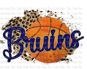 Bruins Basketball | Sublimation Design | PNG File | Digital Download | Leopard