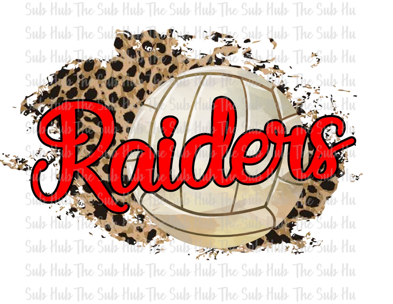 Raiders Volleyball | Sublimation Design | PNG File | Digital Download | Cheetah, Leopard,