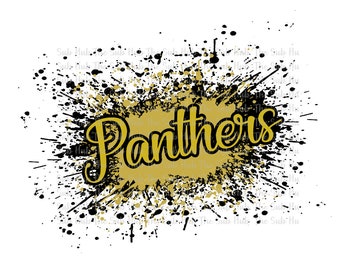 Panthers Splash Design | Sublimation Design | PNG File | Digital Download | Splatter