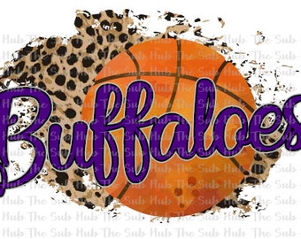 Buffaloes Basketball | Sublimation Design | PNG File | Digital Download | Leopard, Cheetah, Basketball Design