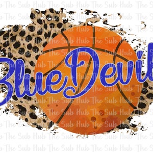 Blue Devils Baloncesto / Diseño de sublimación / Archivo PNG / Descarga digital / Cheetah, Leopard
