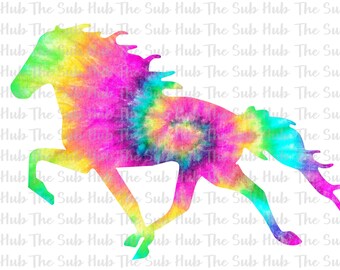 Cavalo Tie Dye 6 | Design de Sublimação | Arquivo PNG | Download digital | Cavalos