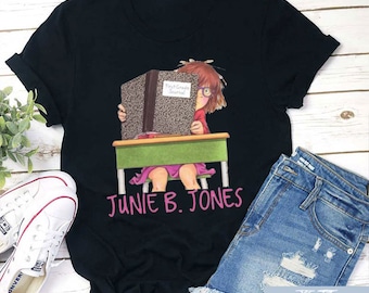 Linda camiseta unisex de Junie B Jones Teacher, camisa de libro para niños, camisa de jardín de infantes, camisa de Junie B Jones, regalo de regreso a la escuela