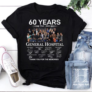 General Hospital 60 Years 1963 2023 Signatures Thank You For The Memories Vintage T-Shirt, General Hospital Shirt, Love General Hospital