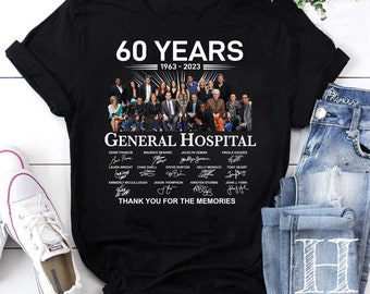 Allgemeines Krankenhaus 60 Jahre 1963 2023 Unterschriften Danke für die Erinnerungen Vintage T-Shirt, Allgemeines Krankenhaus Shirt, Liebe Allgemeines Krankenhaus