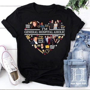 I’m A General Hospital Aholic Heart Unisex Vintage T-Shirt, General Hospital Shirt, Love General Hospital