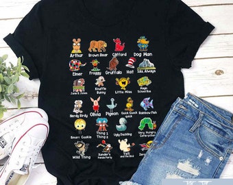 ABC Children&#39;s Book Teacher Vintage T-Shirt, Kindergarten Teacher Shirt, Alphabet Shirt, Funny Alphabet Shirt, Teacher Shirt
