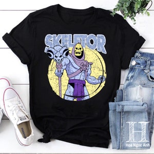 Skeletor Cartoon He Man Unisex Vintage T-Shirt, Skeletor Cartoon Shirt, Masters of the Universe Shirt, Funny Skeletor Shirt