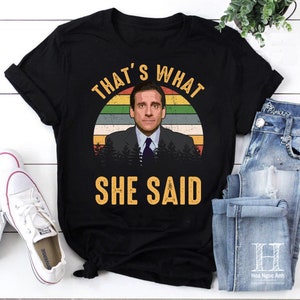 Das ist, was sie sagte Vintage Retro Vintage T-Shirt, Das Büro Film Shirt, Michael Scott Shirt, Lustiges Film Shirt, Für Steve Carell Liebhaber