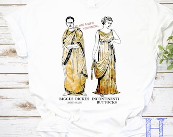 Hij heeft een vrouw die je kent Biggus Dickus Incontinentia Billen Monty Python vintage T-shirt, Life of Brian-shirt