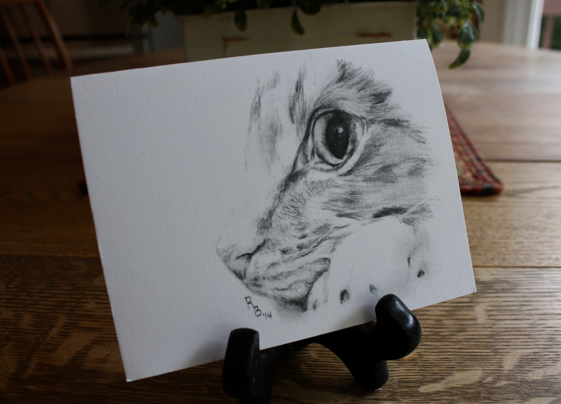 Handmade Cat Greeting Card - Etsy