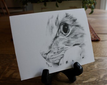 Handmade Cat Greeting Card