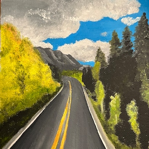 The Road Less Traveled Oil Print Card