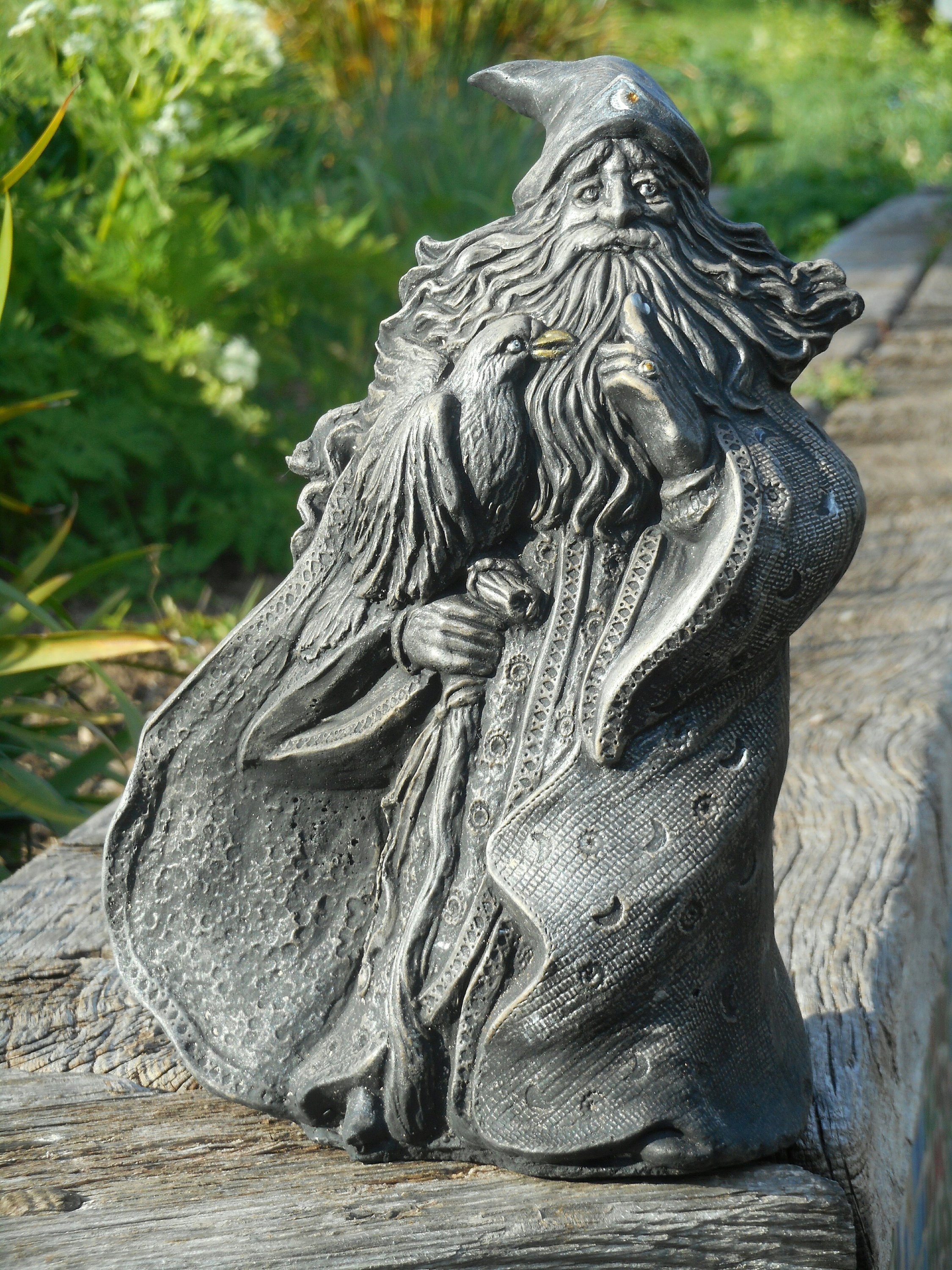 Wizard Merlin Outdoor Statue Etsy