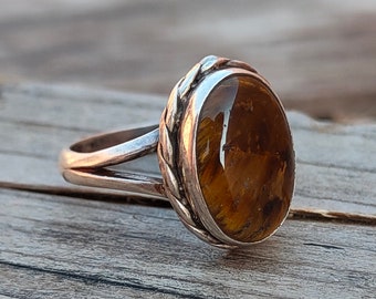 Boho Statement Ring | Tiger Eye Sterling Silver Ring | Hand Crafted Bohemian Ring | Boho Ring | Tiger Eye Ring | Rings for Gift